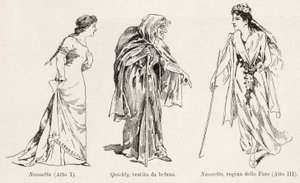Vestuario de la ópera Falstaff de Verdi, de L